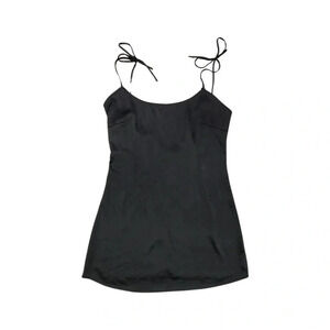 Nasty Gal Tie Strap Mini Dress | Black | Size 4